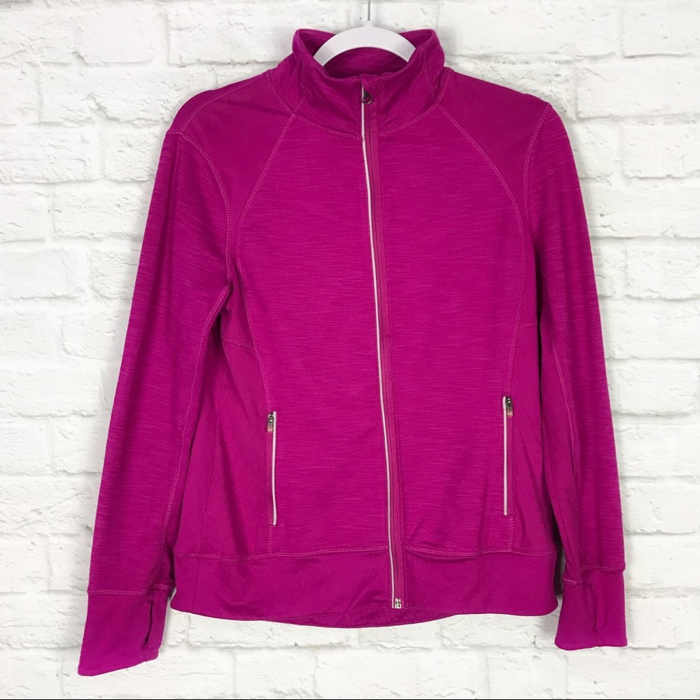 Tangerine M Pink Reflective Running Athletic ZipUp